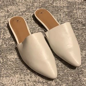 NWT - A New Day Womens Point Toe Mules White